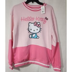 Hello kitty pink sweatshirt women size medium NWT